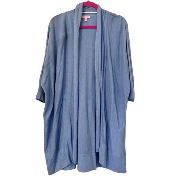 Lilly Pulitzer Women’s Cotton Silk Cardigan Sweater XS/S periwinkle Open Front - Picture 1 of 6